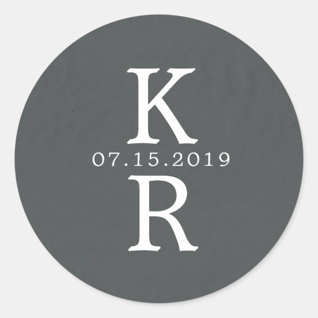 Adesivo Redondo imersão monográfica com aquarela Monograma Monogra (Frente)