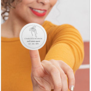 Adesivo Redondo Imobiliário Elegante