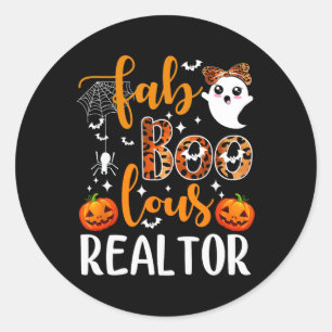Adesivo Redondo Imobilizador Fabooloso do Edifício Halloween Ag
