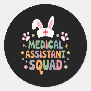 Adesivo Redondo Imobilizante Médico - Esquadrão de Páscoa Coelho O
