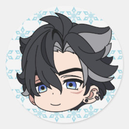 Adesivo Redondo Impacto de Genshin do Wriothesley Sticker