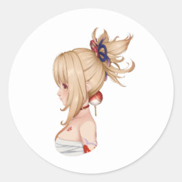 Adesivo Redondo Impacto de Genshin: Yoimiya Sticker (fanart)