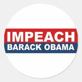 Adesivo Redondo Impeach Barack Obama