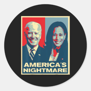 Adesivo Redondo Impeach Biden Harris agora Anti Joe Biden