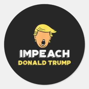 Adesivo Redondo Impeach Donald Trump - Não Meu Presidente Engraçad
