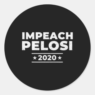 Adesivo Redondo Impeach Nancy Pelosi Pro Trump Desonesto Schiff Uc