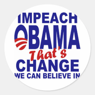 Adesivo Redondo Impeach Obama