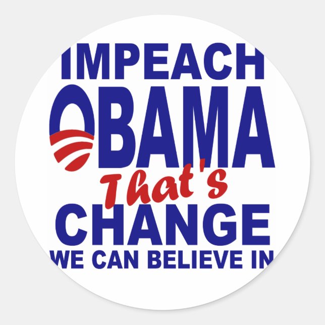 Adesivo Redondo Impeach Obama (Frente)