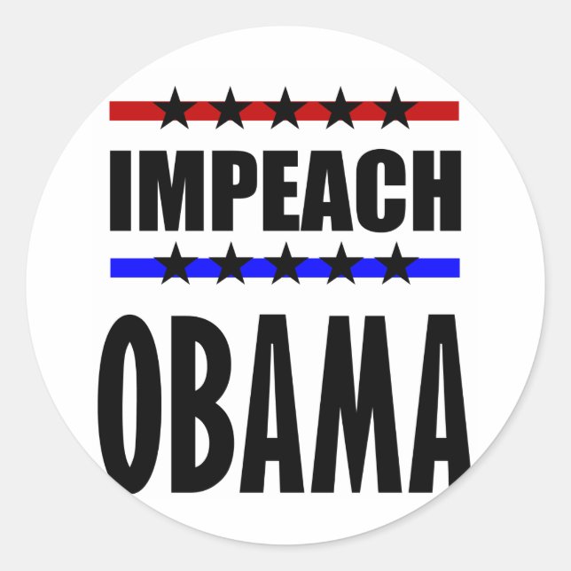 Adesivo Redondo Impeach Obama (Frente)
