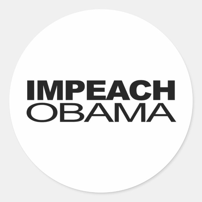 Adesivo Redondo Impeach Obama (Frente)