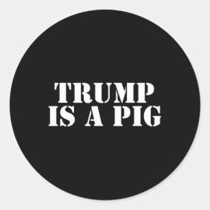 Adesivo Redondo Impeach Trump É Um Pig Anti Trump Resiste Protesto