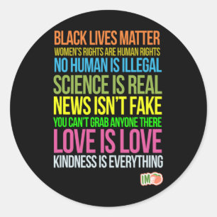 Adesivo Redondo Impeach Trump Edition Black Lives Negra Resi Mulhe