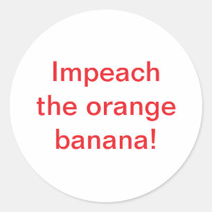 Adesivo Redondo Impeachment da Banana Laranja Hankamer Artjunkhaus