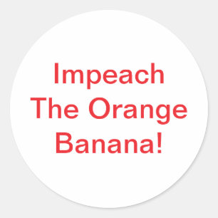 Adesivo Redondo Impeachment da Laranja Banana Hankamer Artjunkhaus