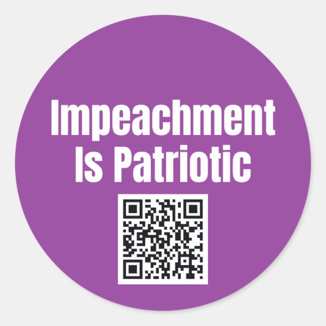 Adesivo Redondo Impeachment is Patriotic Sticker Sheet (Frente)