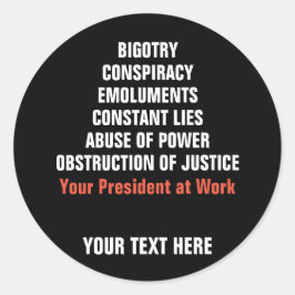 Adesivo Redondo Impedimento de Obstrução Emolumentos de Colusão Bi