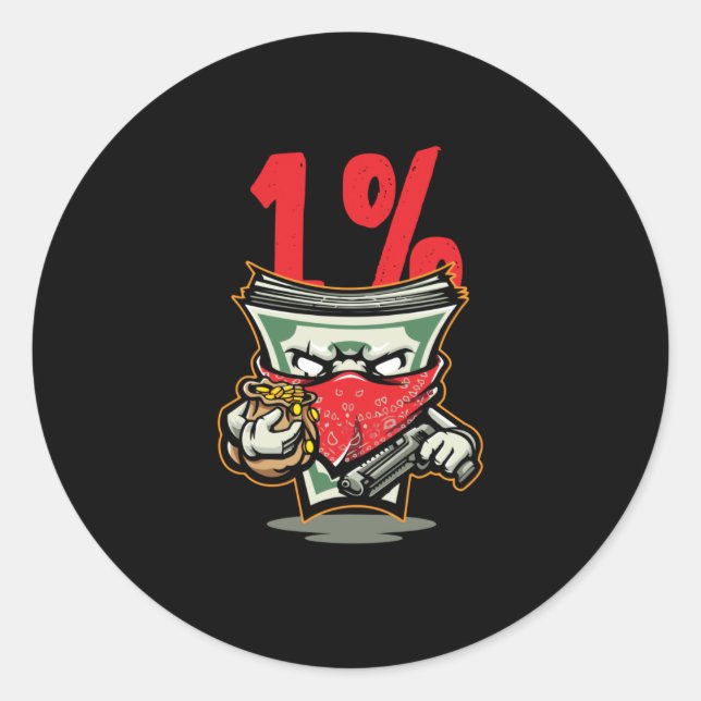 Adesivo Redondo Imposto - 1% (Frente)
