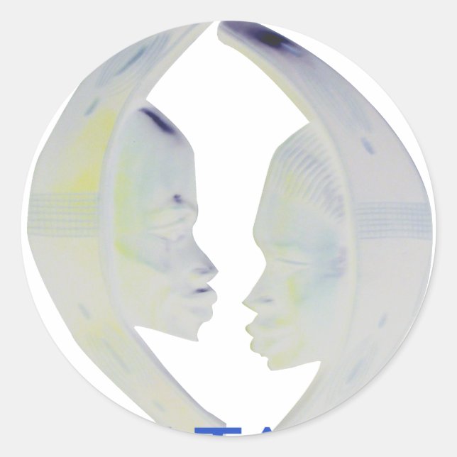 Adesivo Redondo Impressão africano Hakuna Matata Design (Frente)