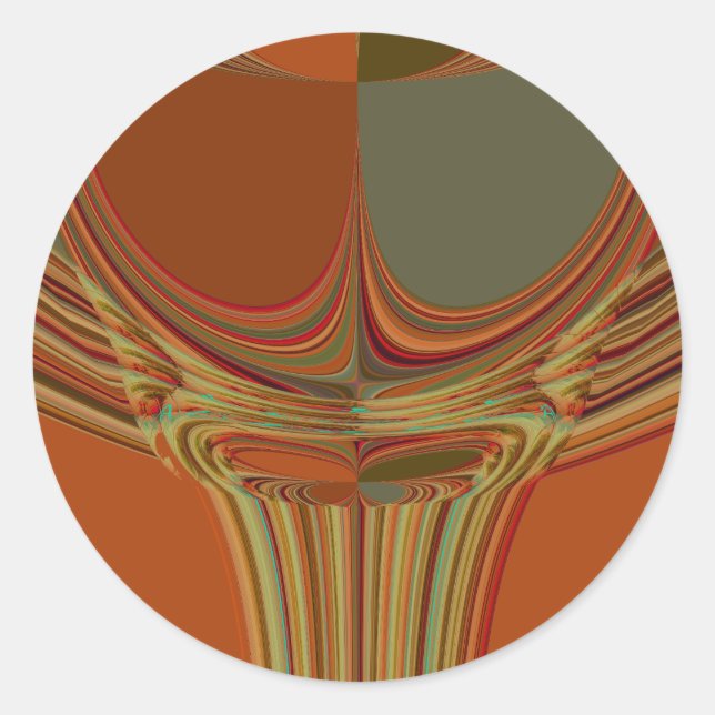 Adesivo Redondo Impressão de Arte Contemporânea da Terra Tradicion (Frente)