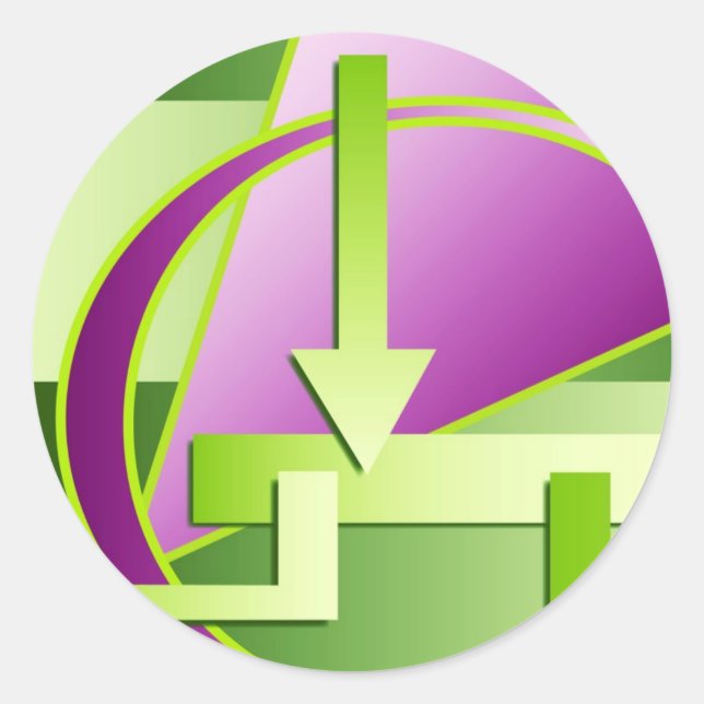 Adesivo Redondo impressão de arte digital "Diagrama de Circuito" (Frente)