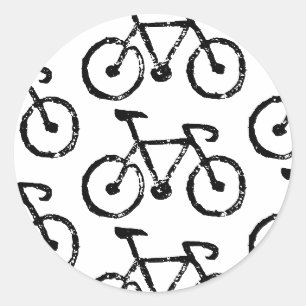 Adesivo Redondo Impressão de bicicleta de corrida