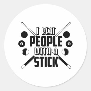 Adesivo Redondo Impressão de Camisa Billiard