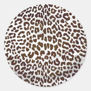 Adesivo Redondo Impressão de Chocolate Leopardo