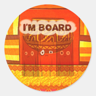 Adesivo Redondo Impressão de cores tradicionais africanas ouros