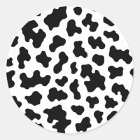 Impressão de Couro de Vaca Preto e Branco