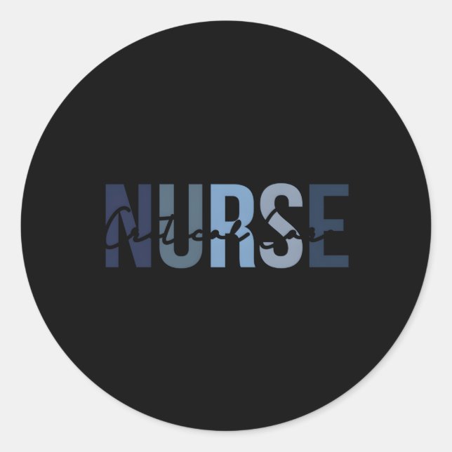 Adesivo Redondo Impressão De Enfermeiro Crítico Para Enfermagem De (Frente)