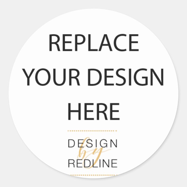 Adesivo Redondo Impressão de fácil PERSONALIZAÇÃO para o design do (Frente)