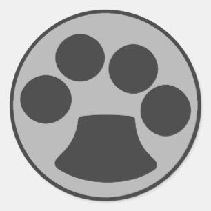 Adesivo Redondo Impressão de Gato de Gato