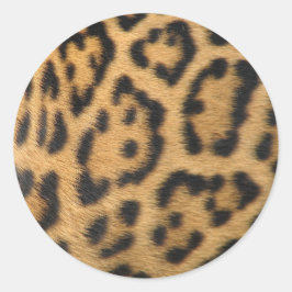 Adesivo Redondo Impressão de Leopardo