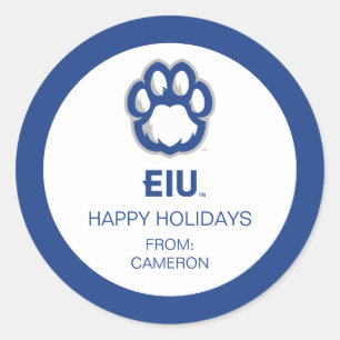 Adesivo Redondo Impressão de Paw e EIU de Panteras do Illinois Ori