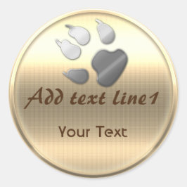 Adesivo Redondo Impressão de Pet Personalizável Adicionar Texto