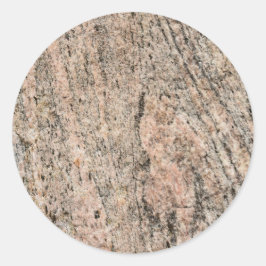Adesivo Redondo Impressão de Sedimentos Granito Rosa e Preto