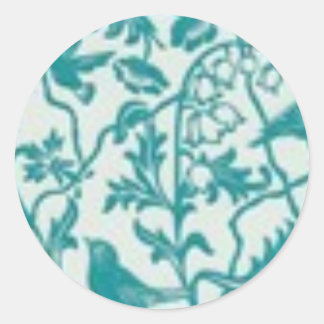 Adesivo Redondo Impressão de Teal - Adicionar Palavras para Person