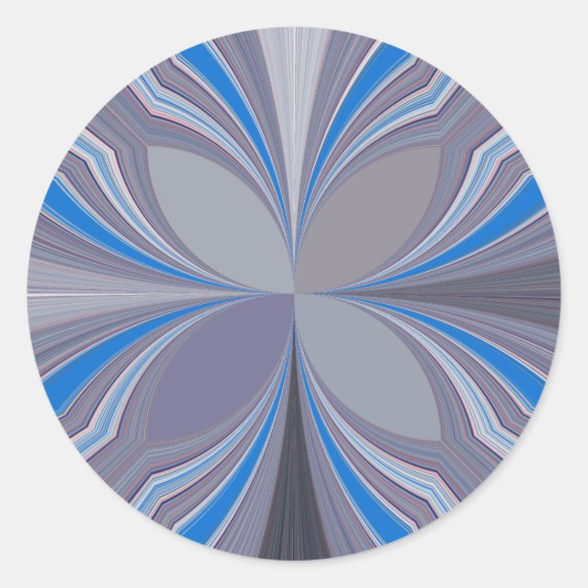 Adesivo Redondo Impressão de Textura de Bolinhas de Cinza Azul (Frente)