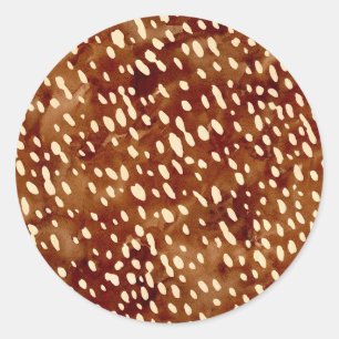 Adesivo Redondo Impressão de veado de aquarela