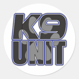 Adesivo Redondo Impressão de Via de Unidade K9 da Polícia