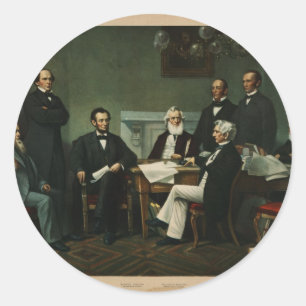 Adesivo Redondo [Impressão do armário de Lincoln baseado no pai 