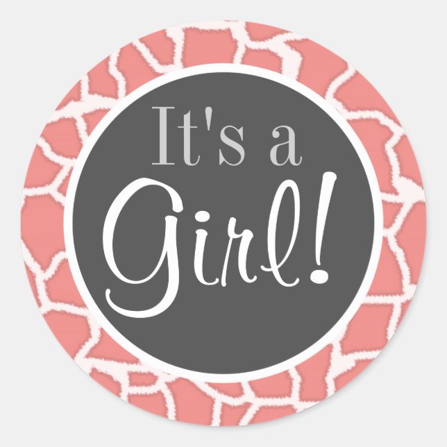 Adesivo Redondo Impressão em animais de girafa-claro (Frente)