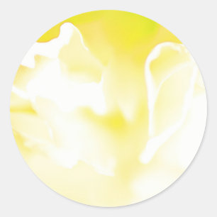 Adesivo Redondo Impressão Floral Amarelo