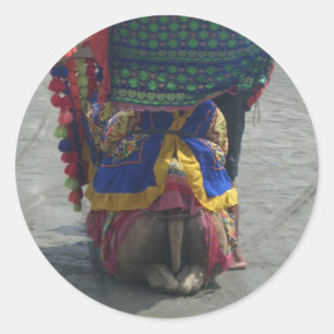 Adesivo Redondo Impressão/Gráfico Whimsical Camel Art