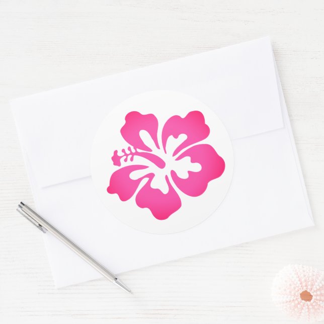 Adesivo Redondo Impressão havaiano (Envelope)