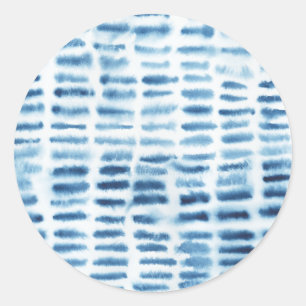 Adesivo Redondo Impressão Indigio Watercolor