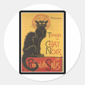 ADESIVO REDONDO IMPRESSÃO LE CHAT NOIR