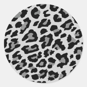 Adesivo Redondo impressão leopardo