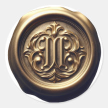 Impressão Profunda do Faux Wax Seal Dourada
