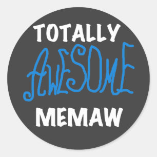 Adesivo Redondo Impressionante Memaw Blue T shirts e presentes
